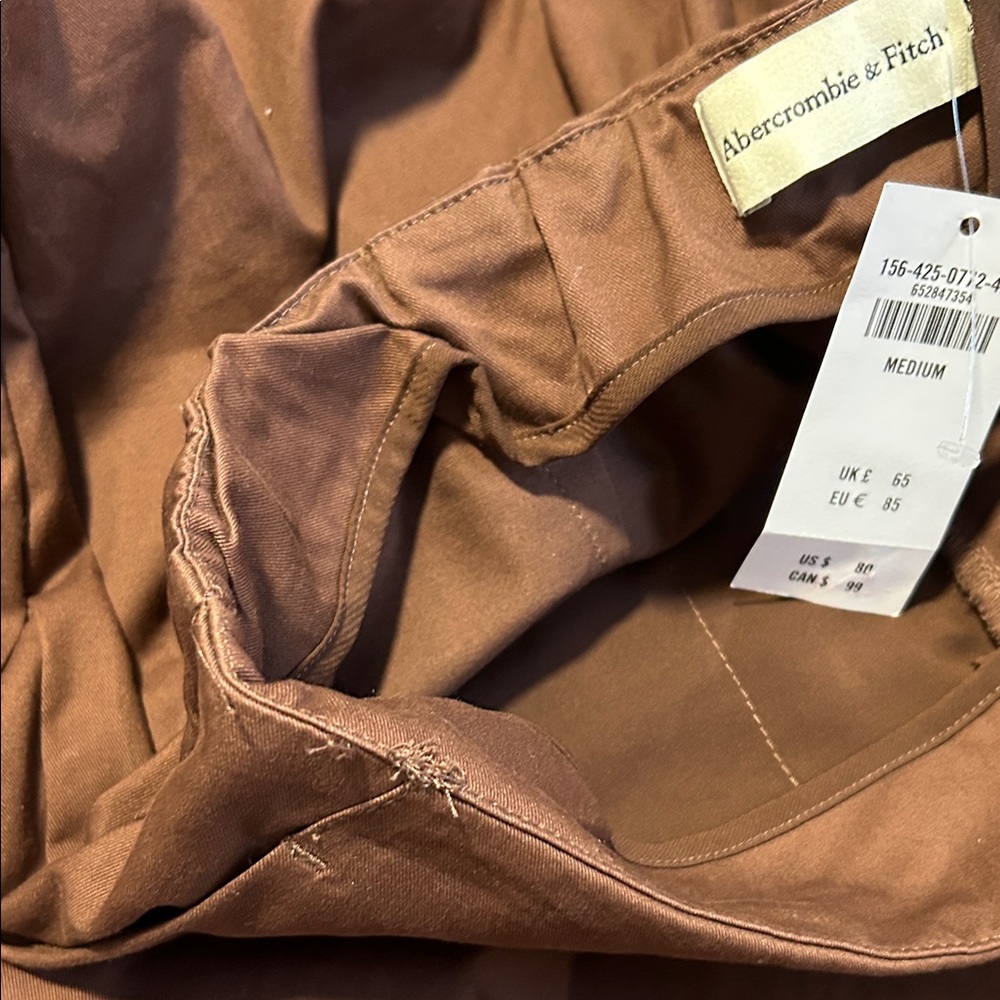 Abercrombie & Fitch High-Waisted Brown Dress Pant NWT - Picture 7 of 8